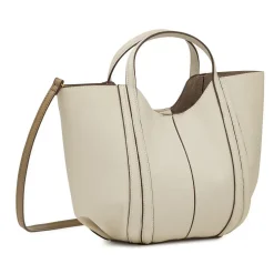Borsa a mano bianco off-white da Donna effetto martellato Lora Ferres