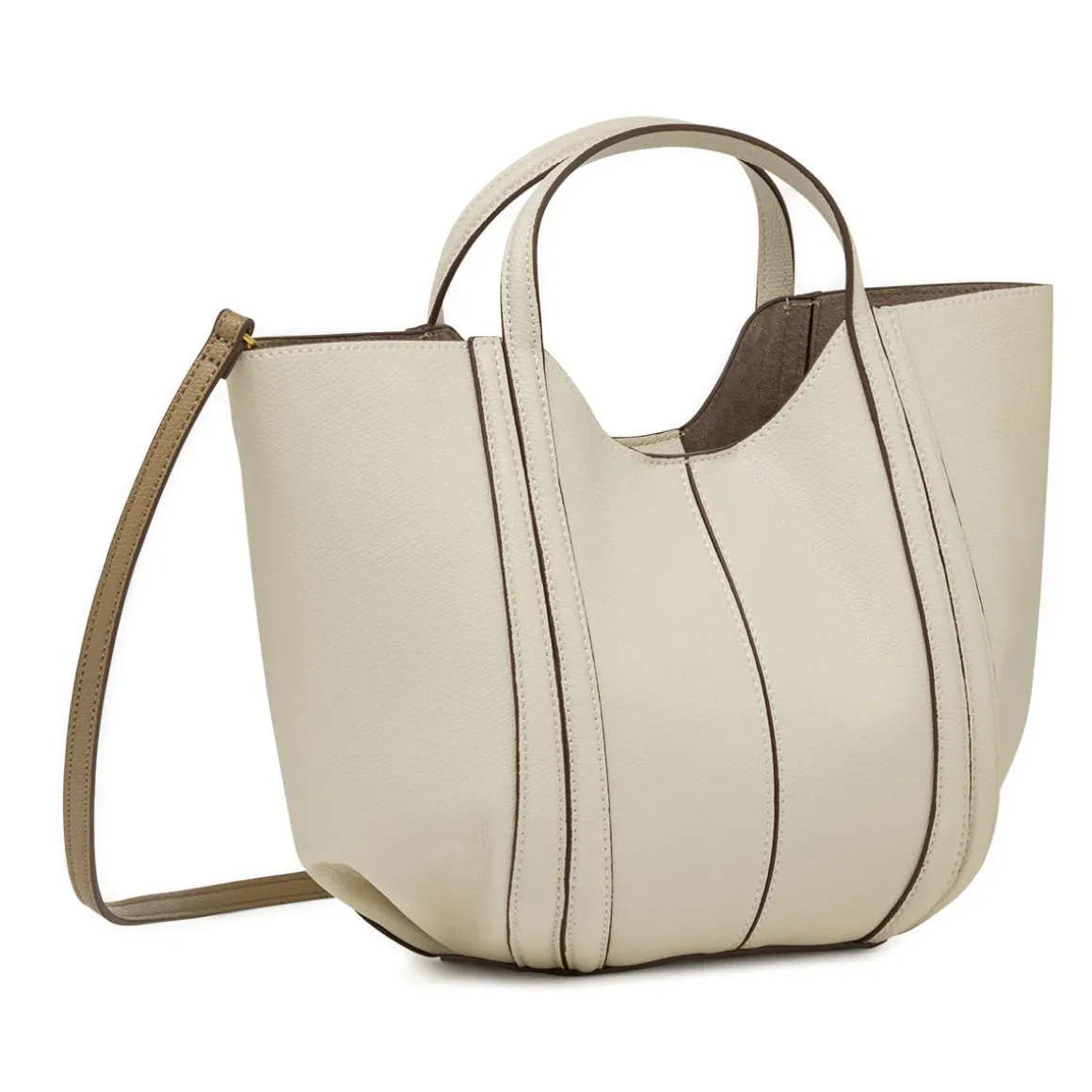Borsa a mano bianco off-white da Donna effetto martellato Lora Ferres