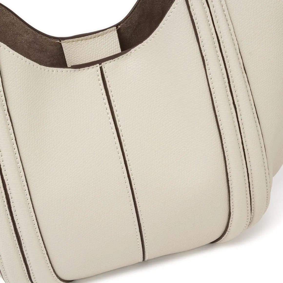 Borsa a mano bianco off-white da Donna effetto martellato Lora Ferres