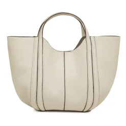 Borsa a mano bianco off-white da Donna effetto martellato Lora Ferres