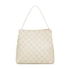 Borsa a mano bianco off-white da Donna con logo dorato Carrera Jeans