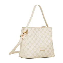 Borsa a mano bianco off-white da Donna con logo dorato Carrera Jeans