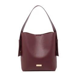 Borsa a mano Bordeaux da Donna con logo Lora Ferres