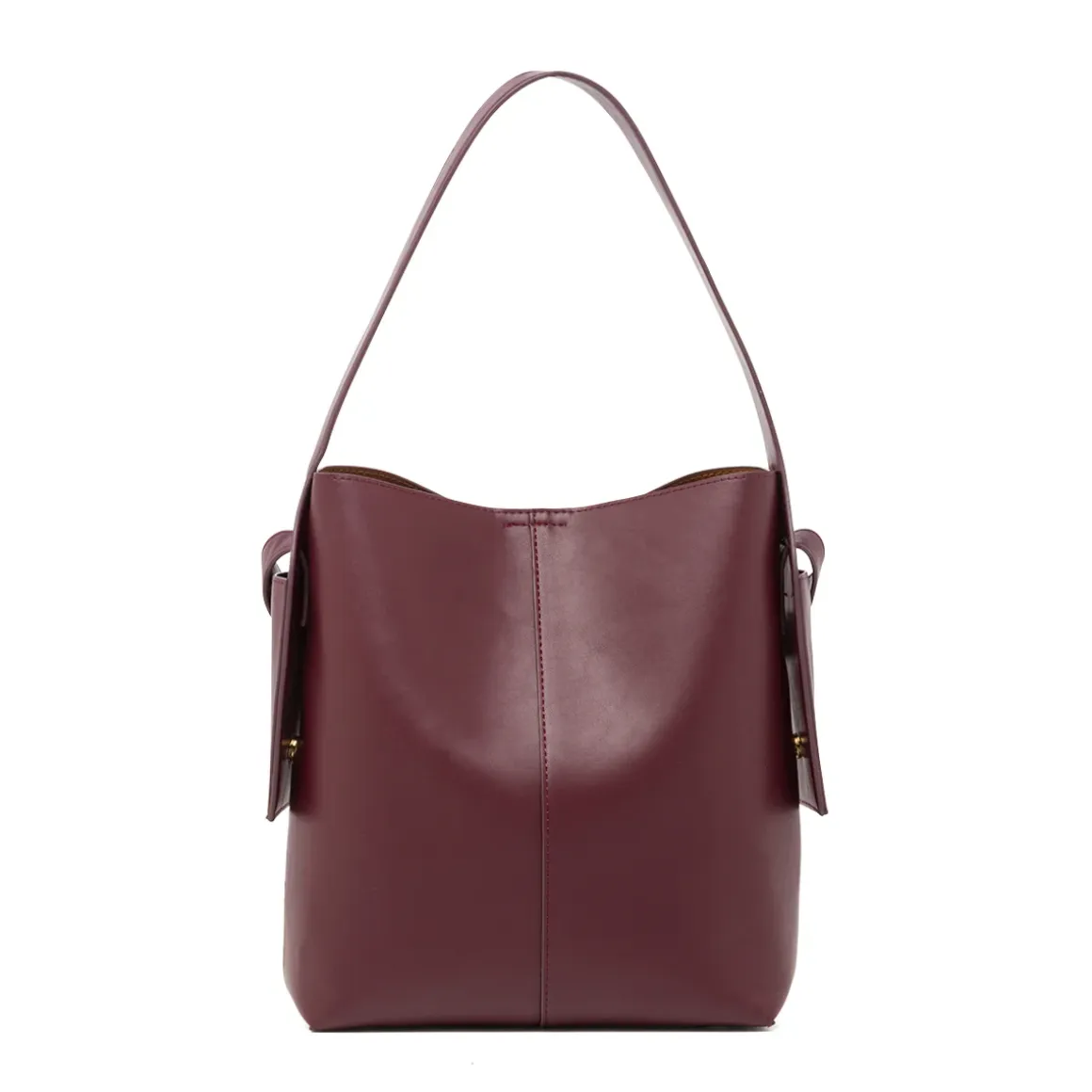 Borsa a mano Bordeaux da Donna con logo Lora Ferres