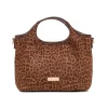 Borsa a mano con stampa leopardata marrone da Donna Lora Ferres