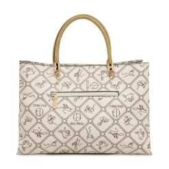 Borsa a mano da Donna beige con manici borchiati Giulia Pieralli