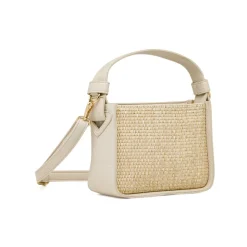 Borsa a mano da Donna Beige effetto paglia Lora Ferres