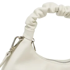 Borsa a mano da donna bianca Lora Ferres con manico arricciato
