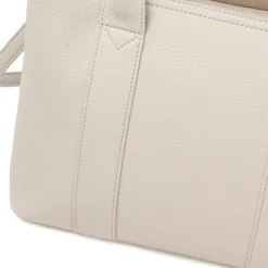 Borsa a mano da donna bianco off-white Lora Ferres in similpelle con tracolla