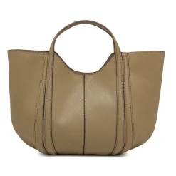 Borsa a mano da Donna color taupe effetto martellato Lora Ferres