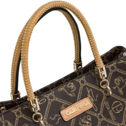 Borsa a mano da Donna marrone con manici borchiati Giulia Pieralli