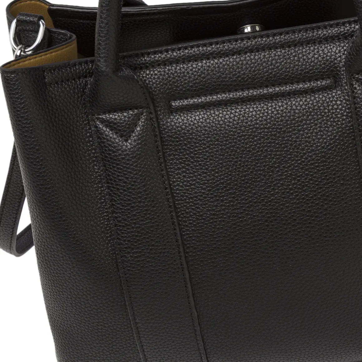 Borsa a mano da donna nera Lora Ferres in similpelle con tracolla
