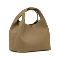 Borsa a mano da donna taupe con design morbido Lora Ferres