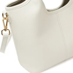 Borsa a mano donna bianco off white Lora Ferres con tracolla rimovibile