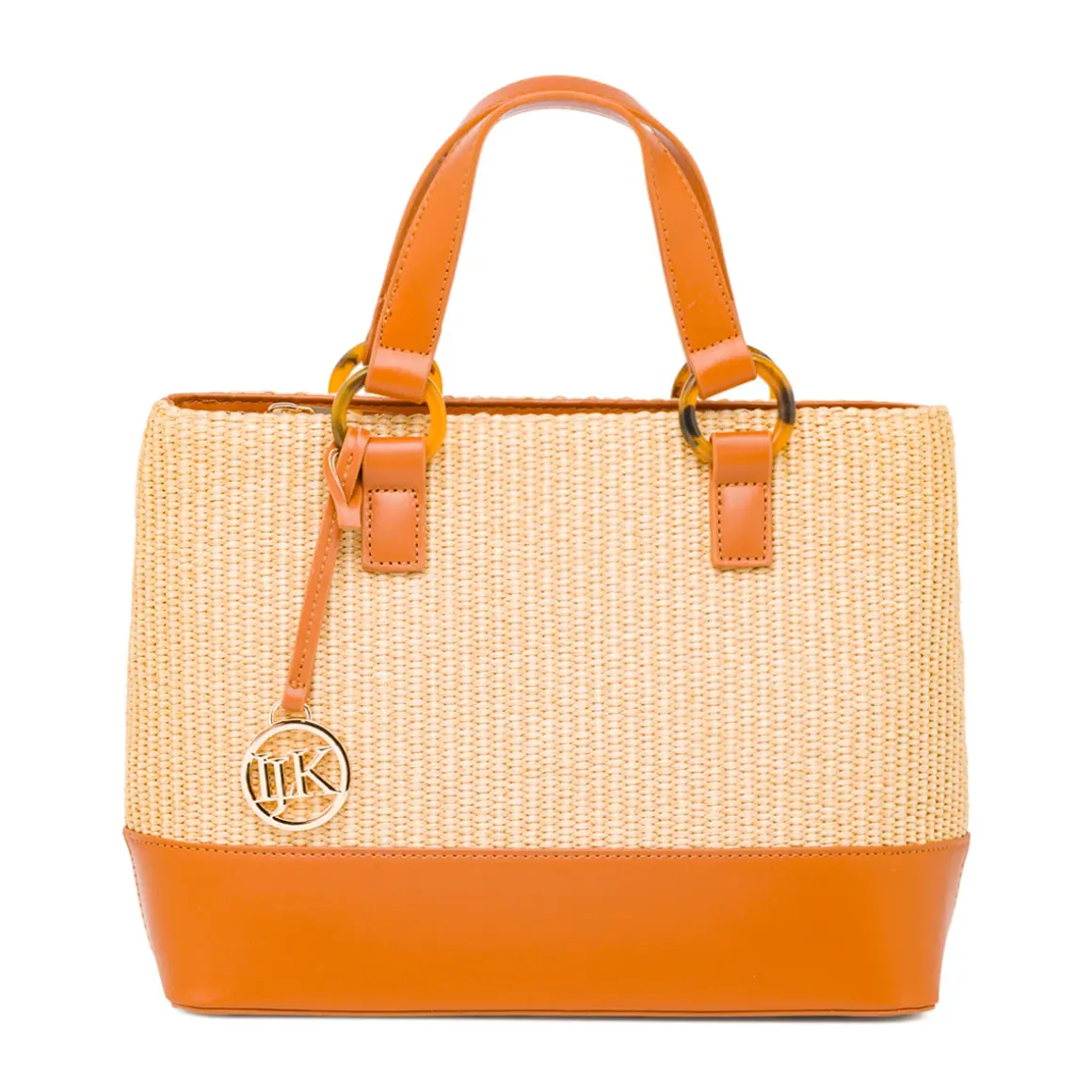 Borsa a Mano in Rafia da Donna con Ciondolo rimovibile Logo Lumberjack