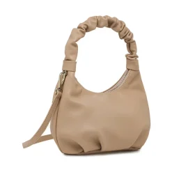 Borsa a mano Lora Ferres da donna taupe con manico arricciato