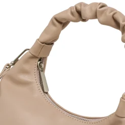 Borsa a mano Lora Ferres da donna taupe con manico arricciato