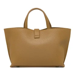 Borsa a mano Tote bag Lora Ferres da donna marrone con fibbia metallica