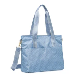 Borsa a spalla azzurra da Donna con logo all-over Dimensione Danza