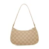 Borsa a spalla beige da Donna con stampa monogram Carrera Jeans