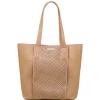 Borsa a spalla beige da Donna con dettagli traforati Lora Ferres