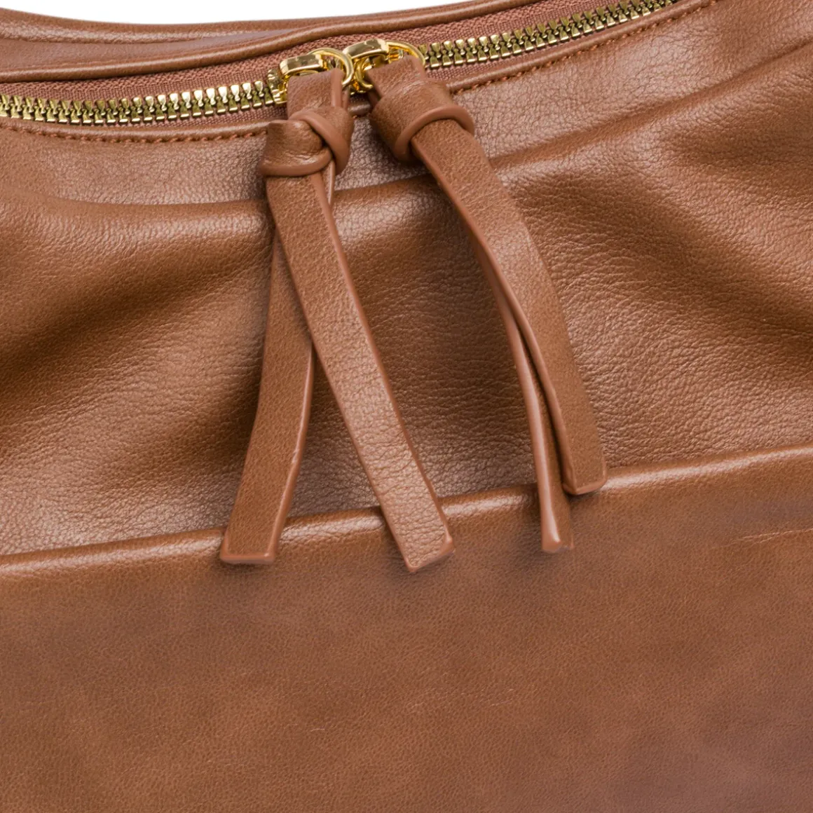 Borsa a spalla beige da Donna con tasca e zip Lora Ferres