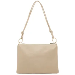 Borsa a spalla beige da Donna con rifiniture dorate Lora Ferres