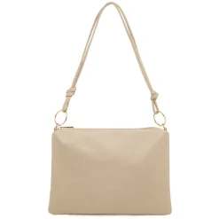 Borsa a spalla beige da Donna con rifiniture dorate Lora Ferres