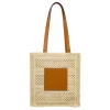 Borsa a spalla beige da Donna effetto paglia con patch Swish Jeans
