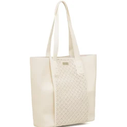 Borsa a spalla bianca da Donna con dettaglio traforato Lora Ferres