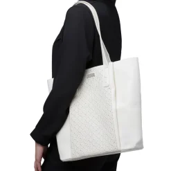 Borsa a spalla bianca da Donna con dettaglio traforato Lora Ferres
