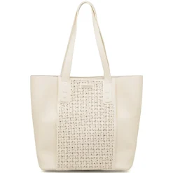 Borsa a spalla bianca da Donna con dettaglio traforato Lora Ferres