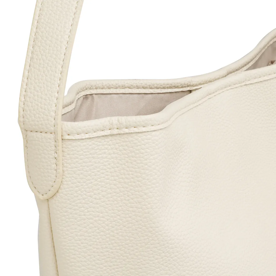 Borsa a spalla bianca da Donna con bottone magnetico Lora Ferres