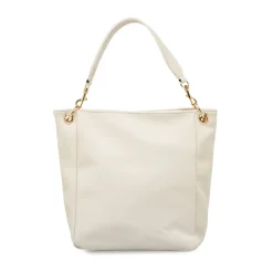 Borsa a spalla bianca da Donna con manico e dettagli oro Swish Jeans