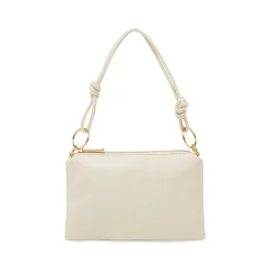 Borsa a spalla bianca da Donna con rifiniture dorate Lora Ferres