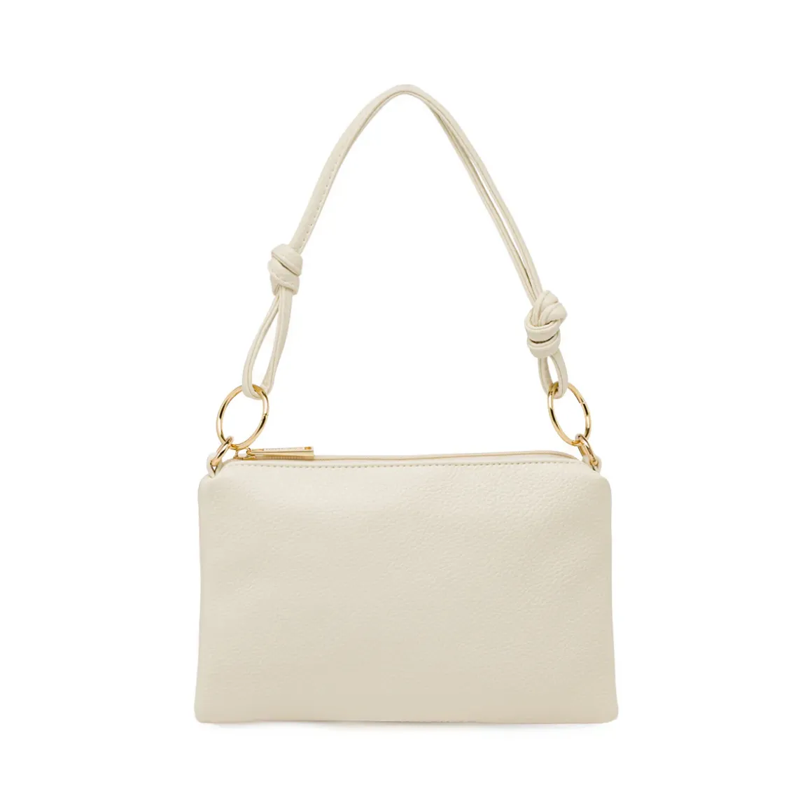 Borsa a spalla bianca da Donna con rifiniture dorate Lora Ferres
