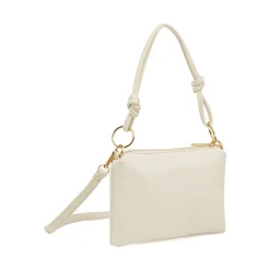 Borsa a spalla bianca da Donna con rifiniture dorate Lora Ferres