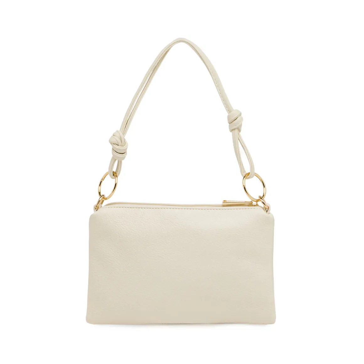 Borsa a spalla bianca da Donna con rifiniture dorate Lora Ferres