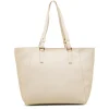 Borsa a spalla bianca off-white da Donna con logo pendente dorato Lumberjack