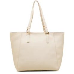 Borsa a spalla bianca off-white da Donna con logo pendente dorato Lumberjack