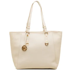 Borsa a spalla bianca off-white da Donna con logo pendente dorato Lumberjack