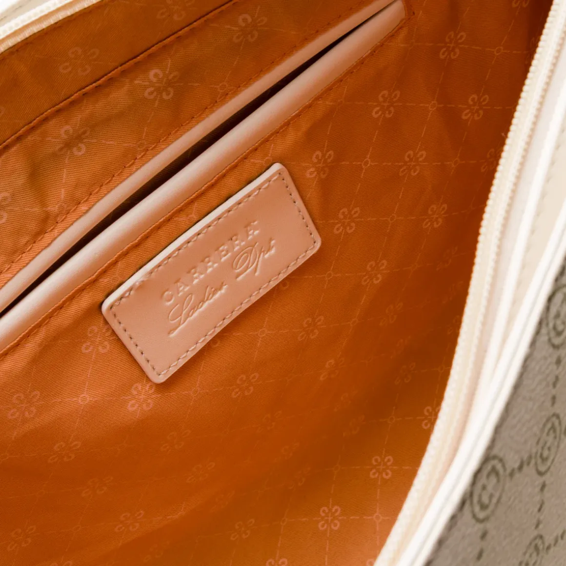 Borsa a spalla bianco off-white da Donna con dettaglio logo metallizzato Carrera Jeans