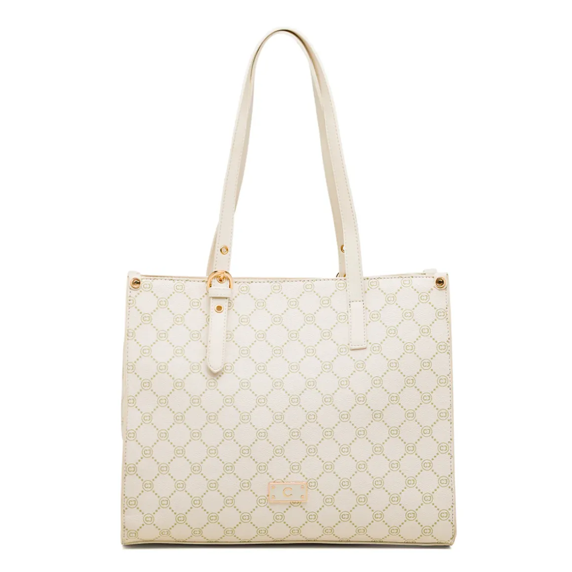 Borsa a spalla bianco off-white da Donna con dettaglio logo metallizzato Carrera Jeans