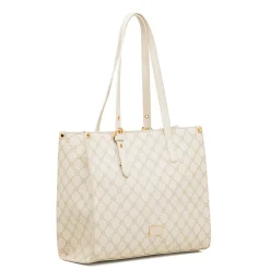 Borsa a spalla bianco off-white da Donna con dettaglio logo metallizzato Carrera Jeans