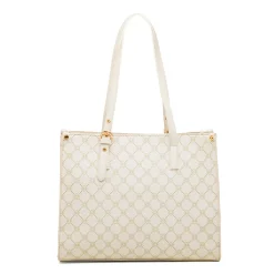 Borsa a spalla bianco off-white da Donna con dettaglio logo metallizzato Carrera Jeans