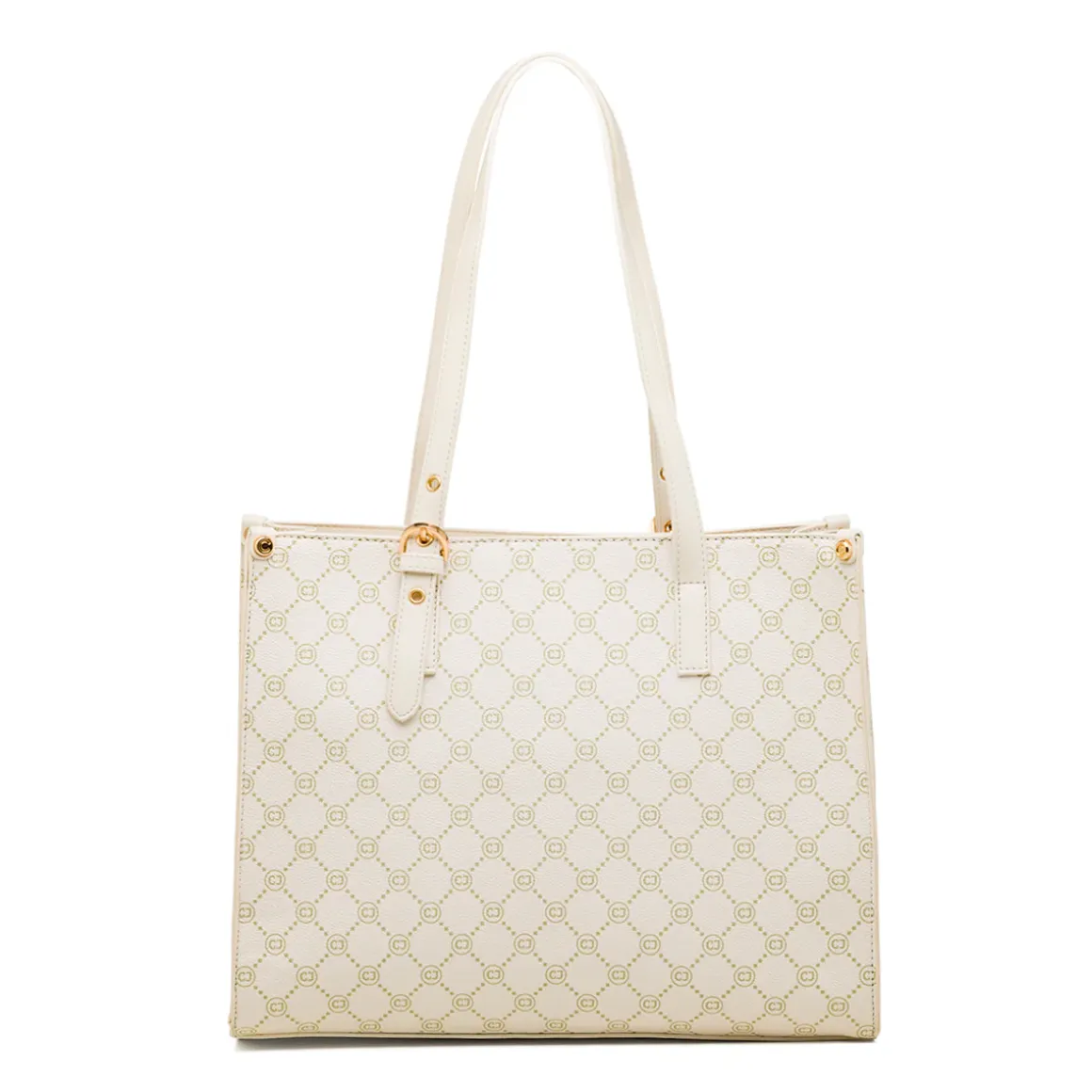 Borsa a spalla bianco off-white da Donna con dettaglio logo metallizzato Carrera Jeans