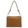 Borsa a spalla color cuoio da Donna con rifiniture dorate Lora Ferres