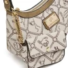 Borsa a spalla da Donna beige con stampa monogram Giulia Pieralli