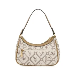 Borsa a spalla da Donna beige con stampa monogram Giulia Pieralli