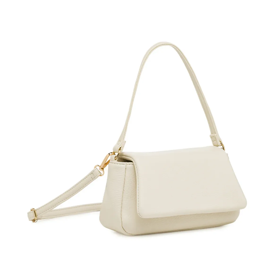 Borsa a spalla da Donna bianca con patta e tracolla Lora Ferres